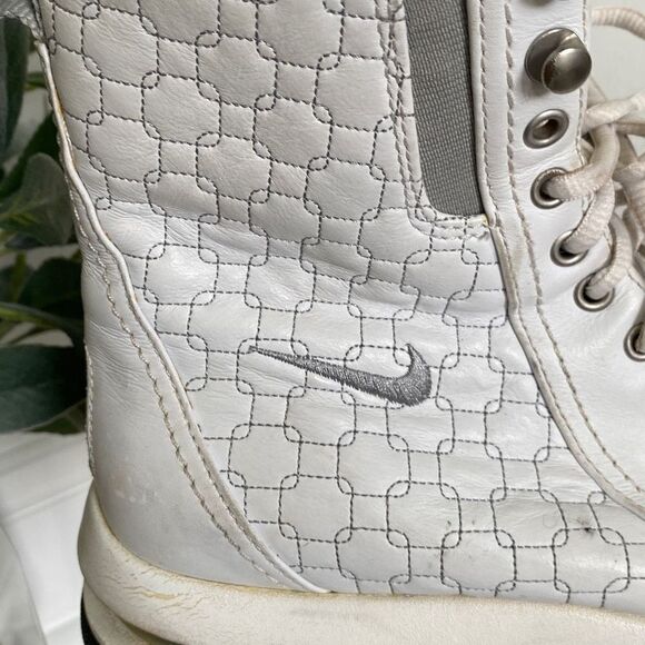 Nike Air Max GOA VI ACG White/Silver Leather Sneaker Boots 311910-101 Women Size - Picture 9 of 15